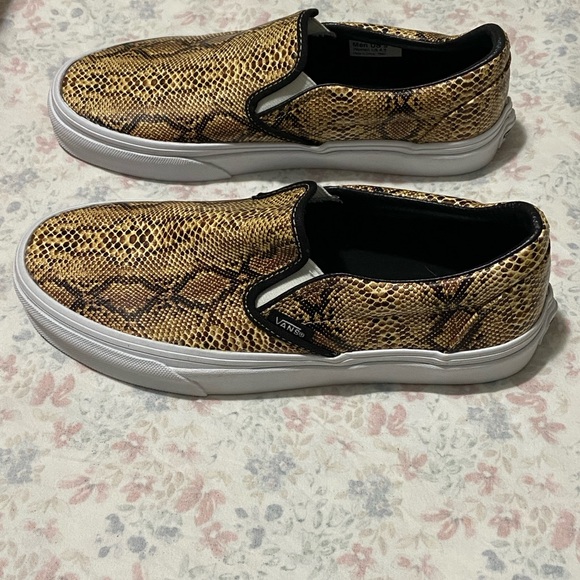 Vans Leather/Snake Pattern Slip-Ons - Picture 4 of 11